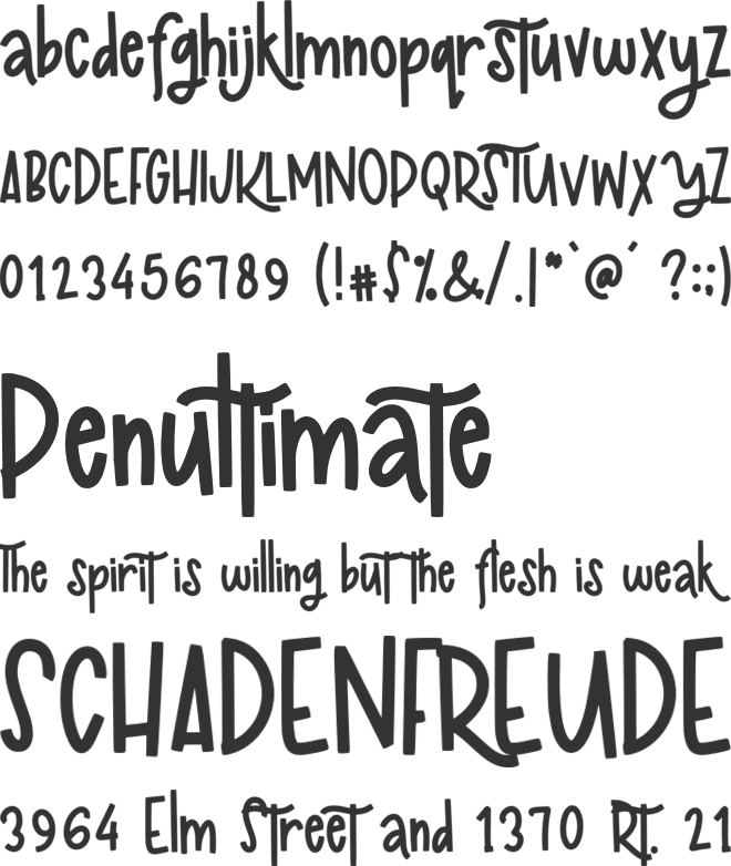 Kentaki font preview