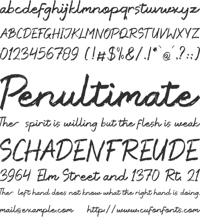 Noxderity font preview
