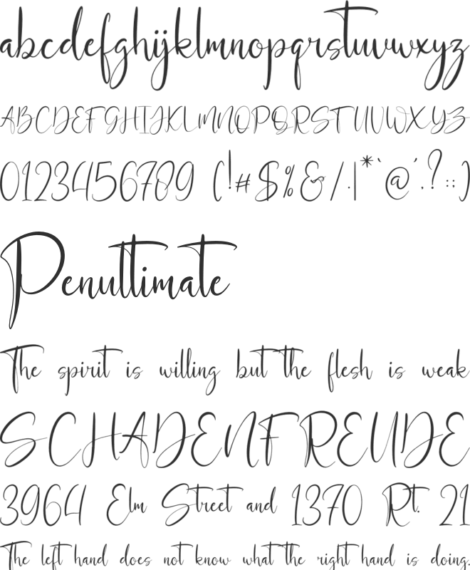 Metthyws font preview
