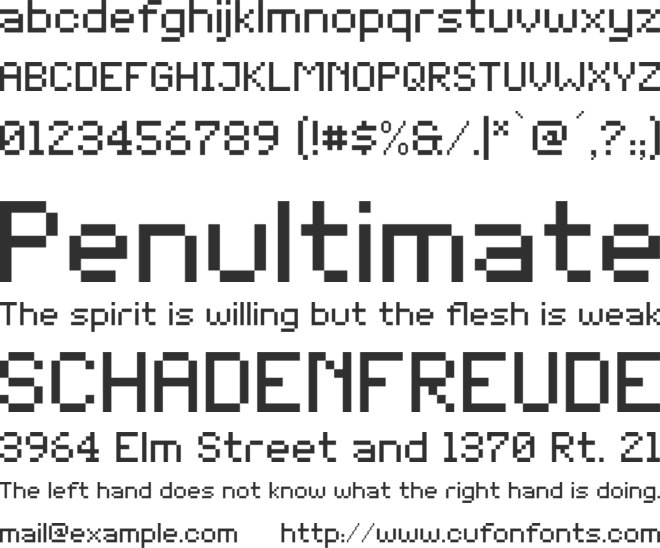Pixelon font preview