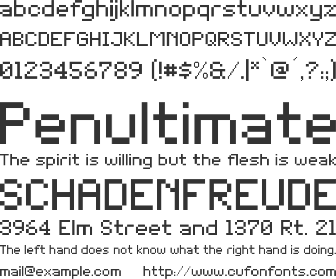 Pixelon font preview