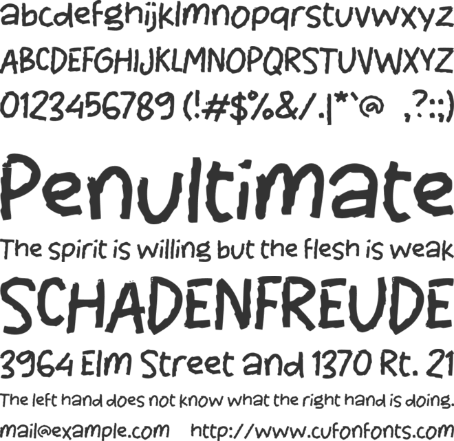 K Ketoro font preview