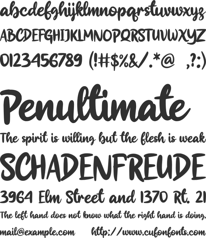 Basicletteringfree font preview