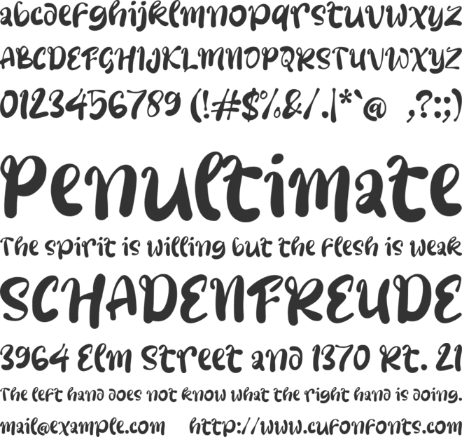 K Kecap Manis font preview