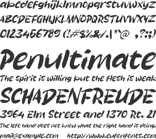 K Kliru font preview