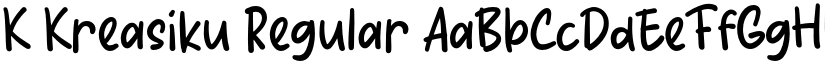K Kreasiku Regular font