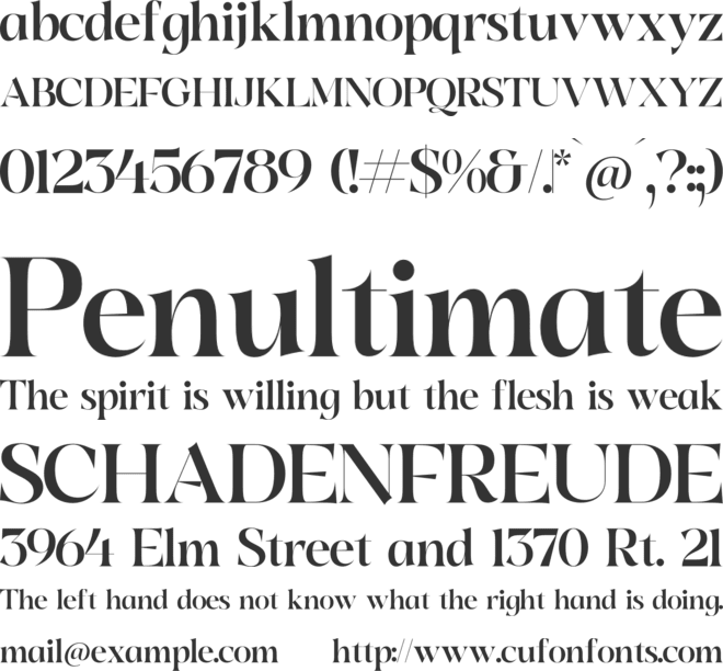 Quilge font preview