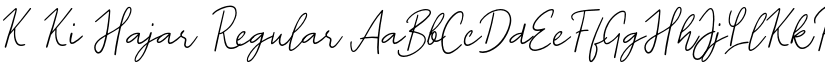 K Ki Hajar Regular font