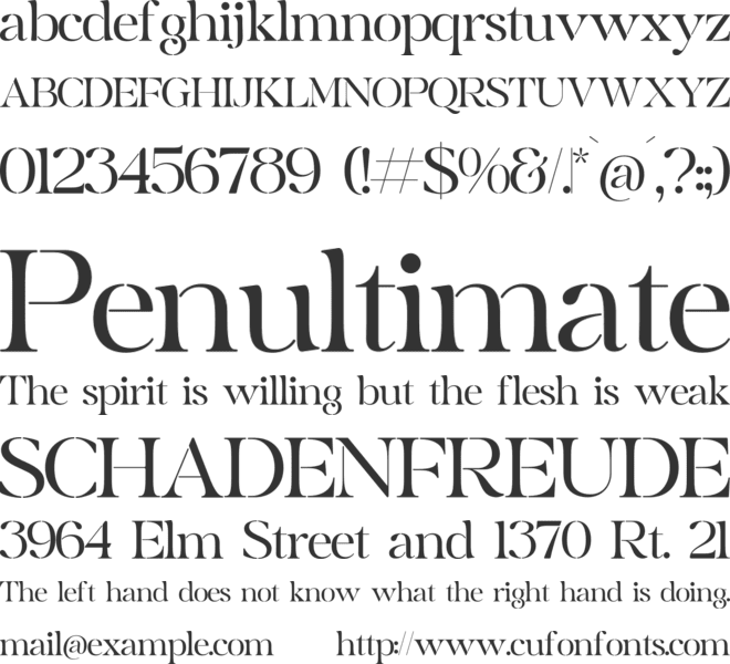 Mergila font preview