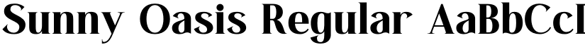 Sunny Oasis Regular font