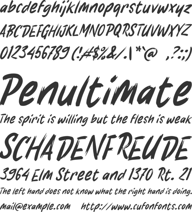 K Kamis font preview