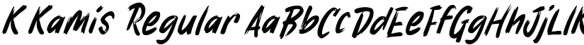 K Kamis Regular font