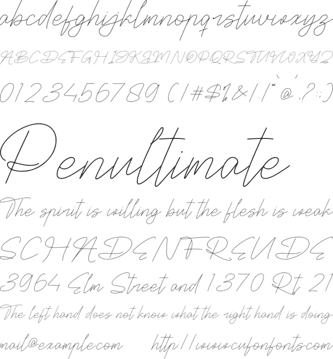 Sifnatur Risthofa font preview