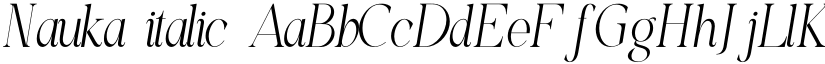 Nauka italic font