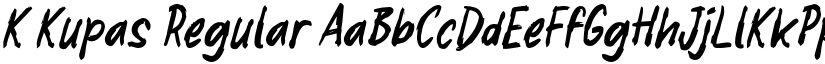 K Kupas Regular font