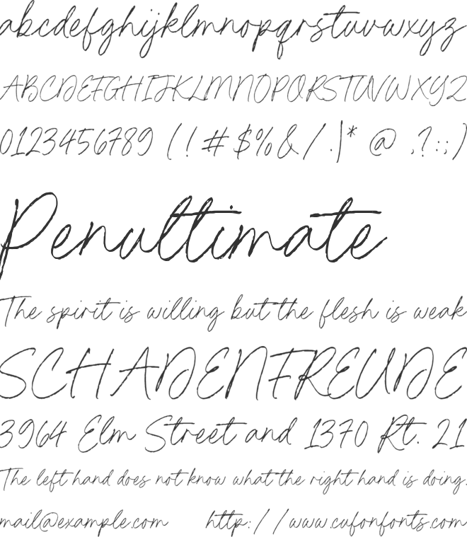 Dimitra Bothani font preview