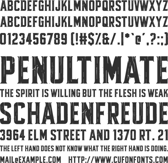 Fractured Fir font preview