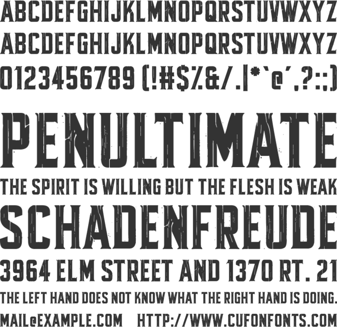 Fractured Fir font preview