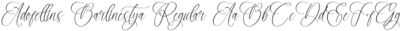 Adofellins Barlinestya Regular font