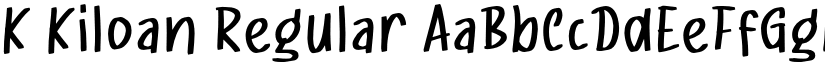 K Kiloan Regular font