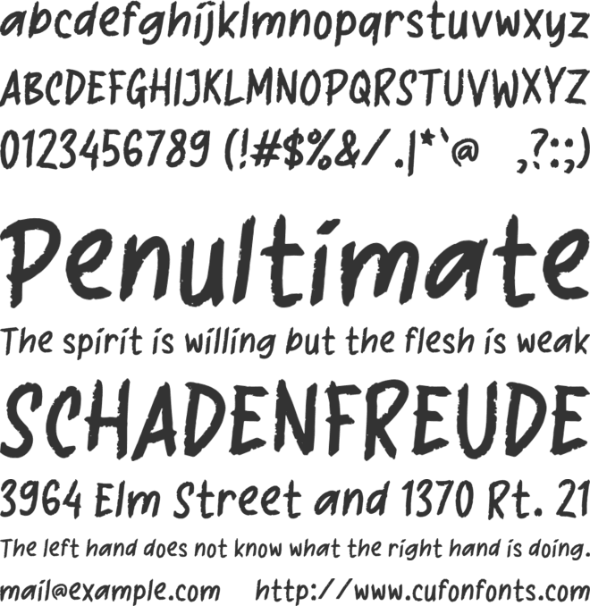 K Kemah font preview