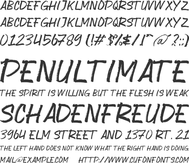 Minor Cycles font preview