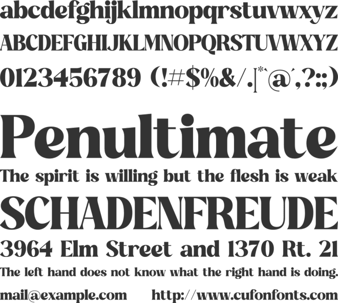 Gravelo font preview