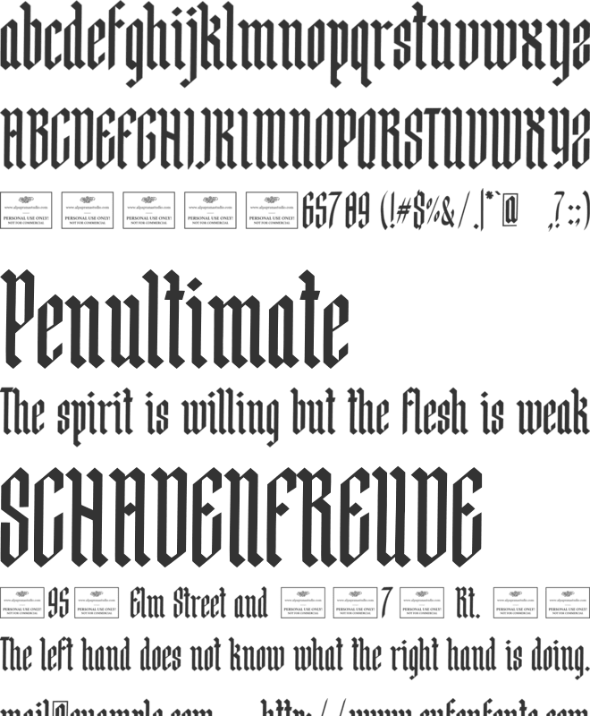 Malevolent Free font preview