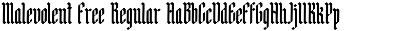 Malevolent Free Regular font