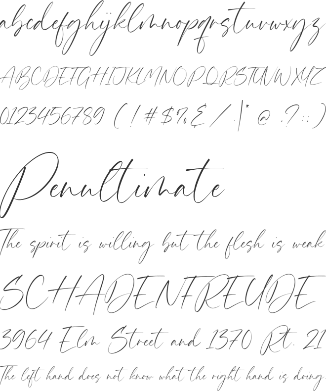Authentic Harmony font preview