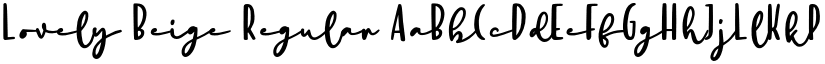 Lovely Beige Regular font