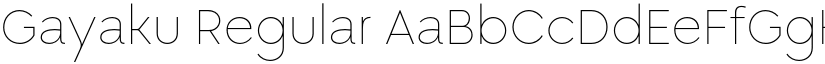 Gayaku Regular font