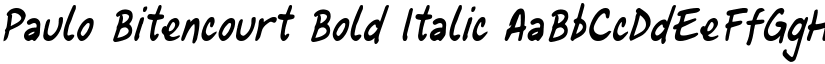 Paulo Bitencourt Bold Italic font
