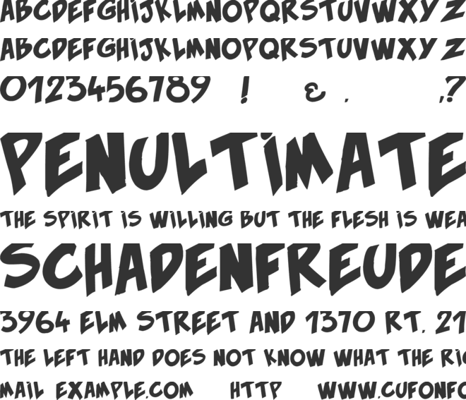 Hirn Bold font preview