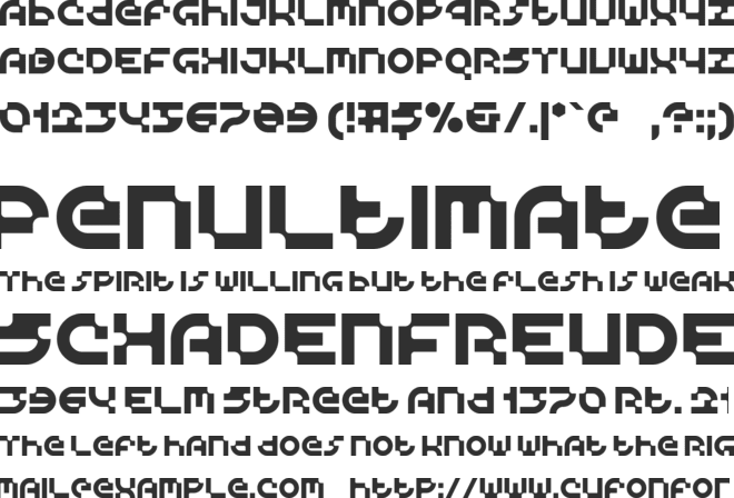 MojangCraft font preview