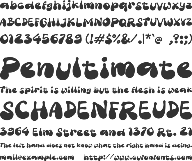 K Kimboink font preview