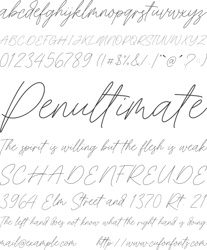 Merysville font preview