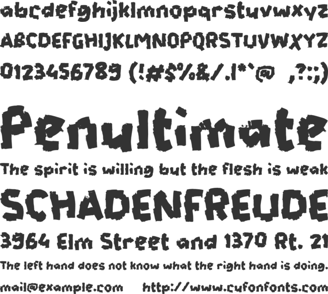 K Kingen font preview