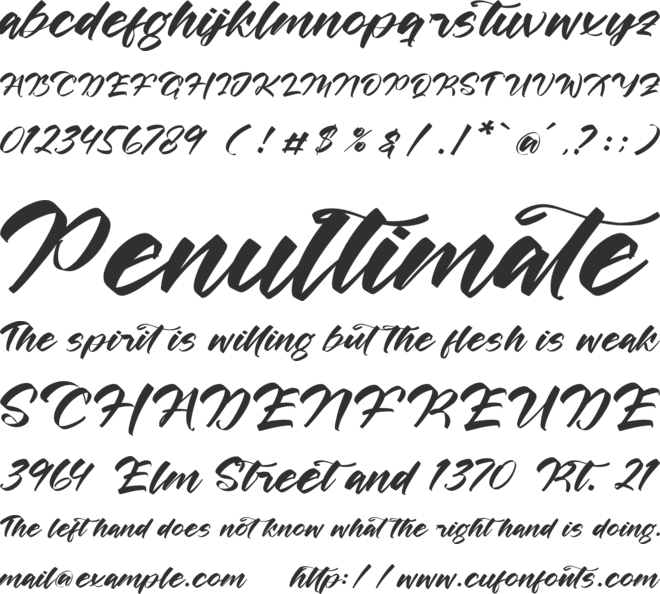 Nigholas Montfire font preview