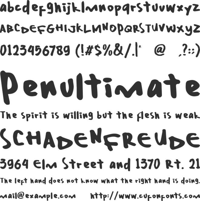 Pineapple Shadow font preview