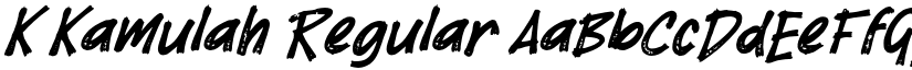 K Kamulah Regular font