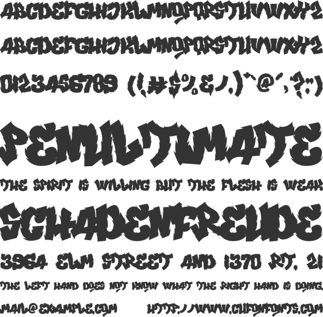 Dragon Flame font preview