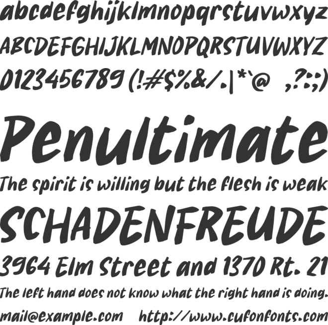 K Kumbung font preview