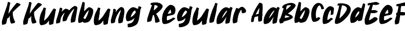 K Kumbung Regular font