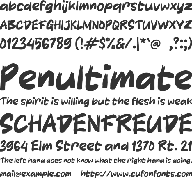 K Kurage font preview