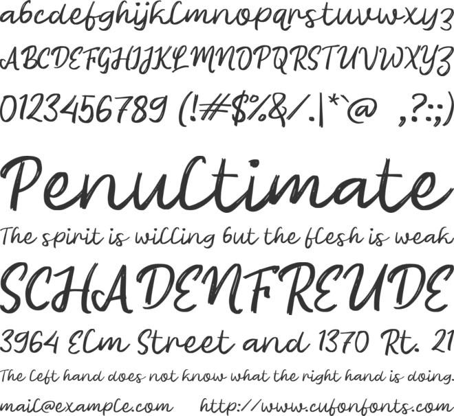 K Kereta Senja font preview