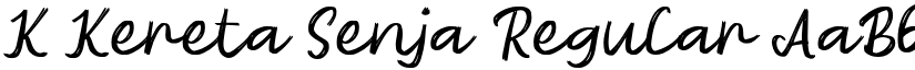 K Kereta Senja Regular font