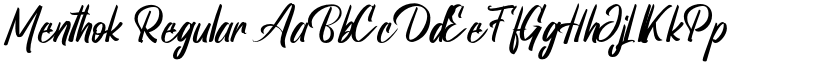 Menthok Regular font