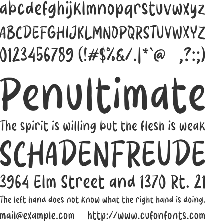 K Kedipan font preview