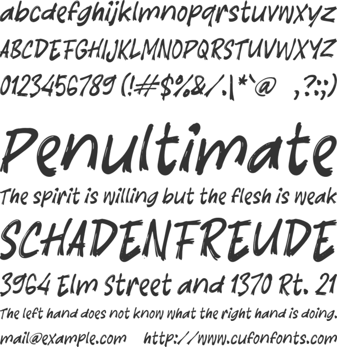 K Kratomaze font preview